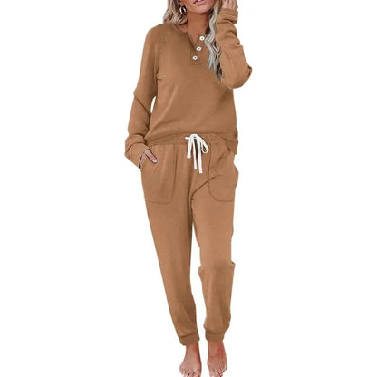 Two Piece Outfits for Women Lounge Sets Button Down Sweatshirt Sweatpants Sweatsuits Set