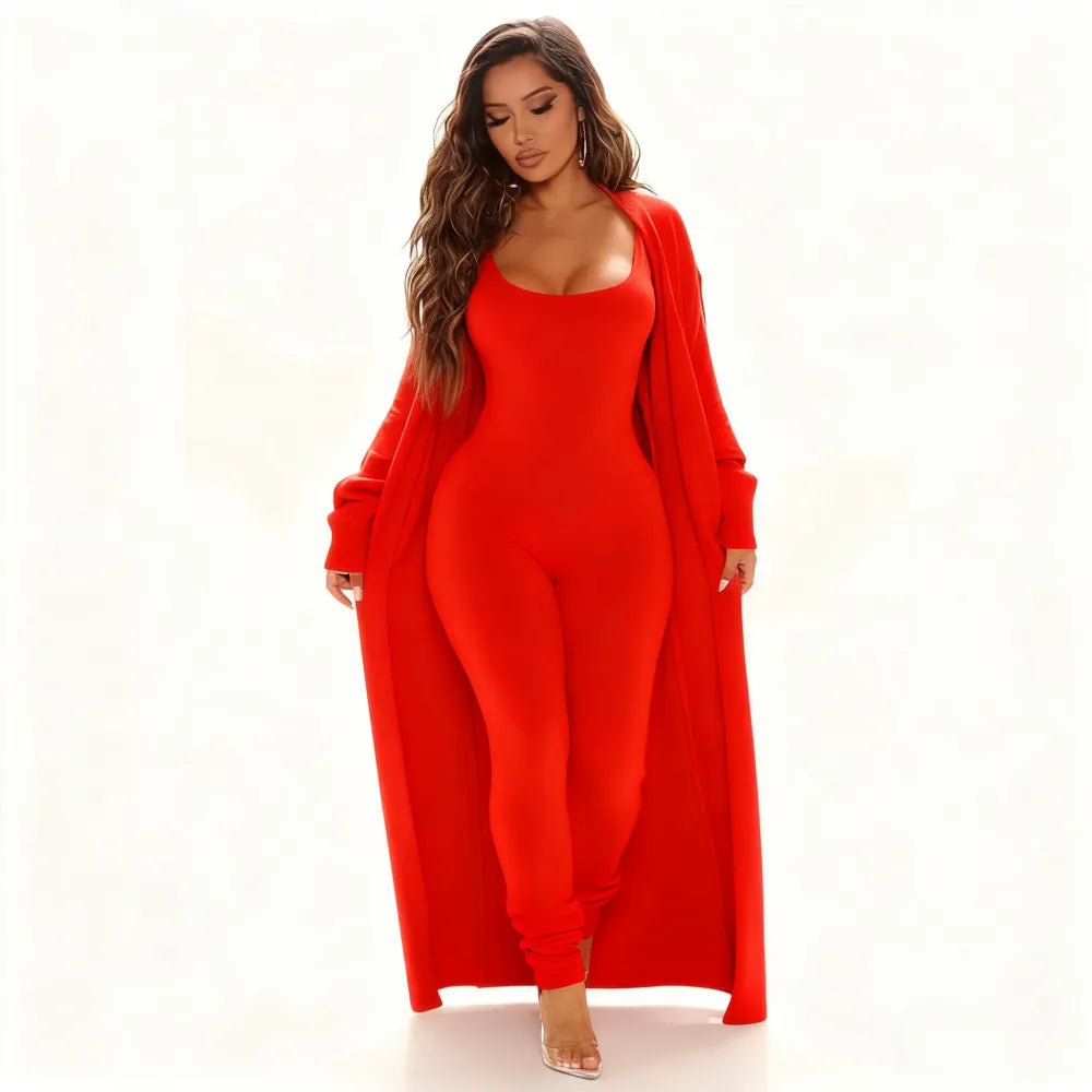 Cozy 2 Piece Ensemble Jumpsuit Sta