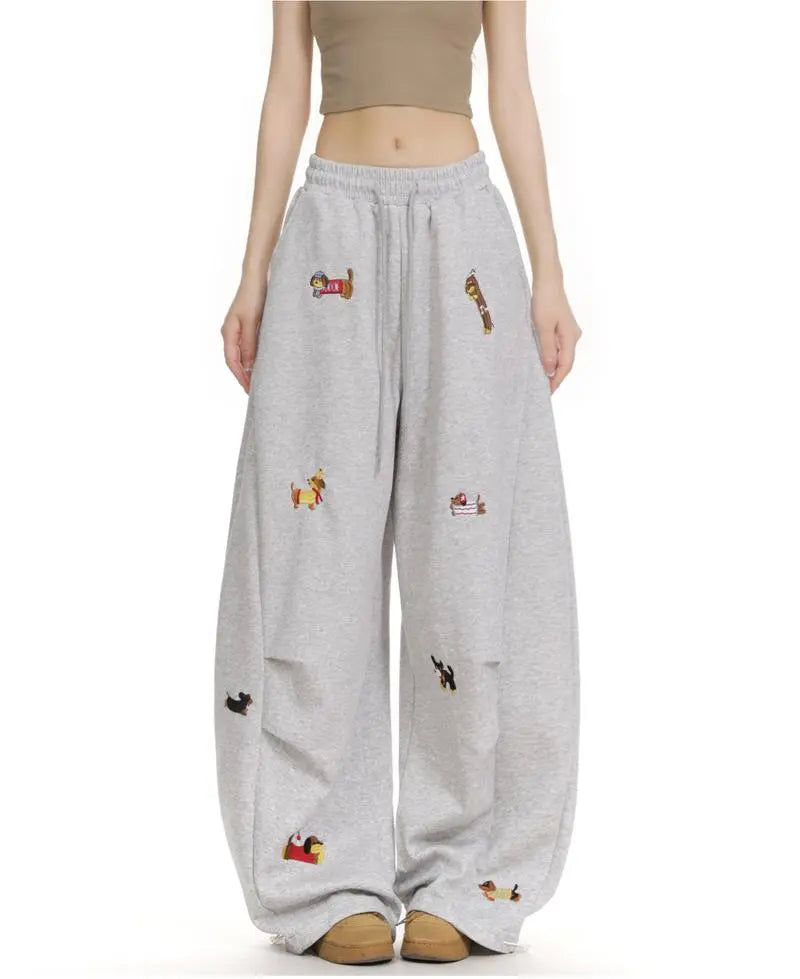 Puppy Loose Fit Tube Sweatpants