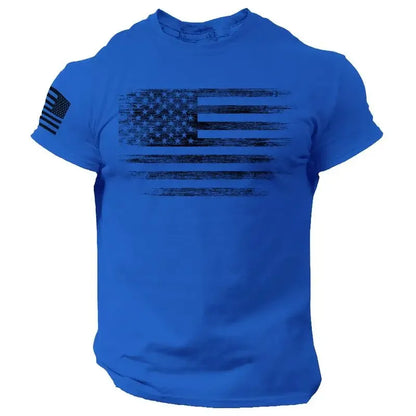 Rogue Style USA Distressed Flag Men's T-Shirt, Casual Cotton Tee - Menswear