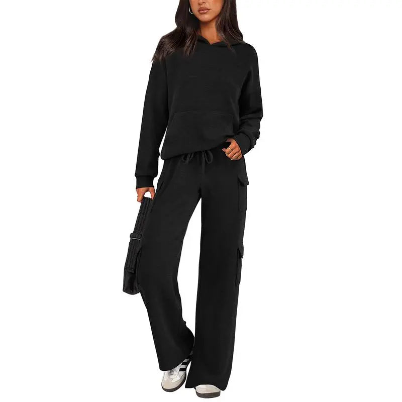 Women's 2 Piece Lounge Sets - Knitted Hoodie