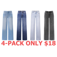 4-Pack (LIGHT BLUE,DARK BLUE,Sela Mid Blue,Grey)