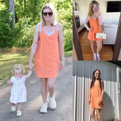 Special Sale❤️Womens Summer Sleeveless Mini Dress V Neck Spaghetti