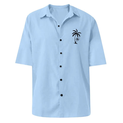 Classic Beach Men Polo Shirt Collar Short Sleeved Work Shirts for Men
