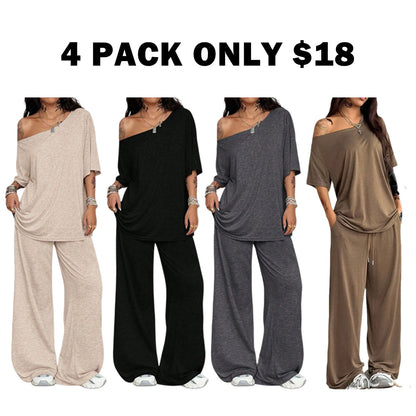 Women's Casual Solid Color Sport Two-Piece Set