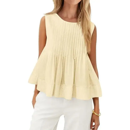 Women’s Pleated Babydoll Tank Tops
