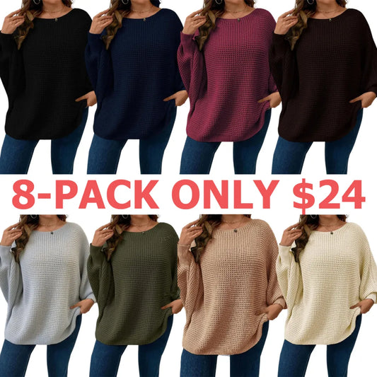 Fall Outfits, Casual Long Sleeve Jumper for Fall, Women's Plus Clothing for Daily Wear