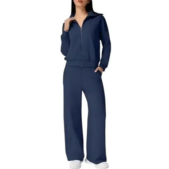 Women's Cotton 2 Piece Outfits Lapel