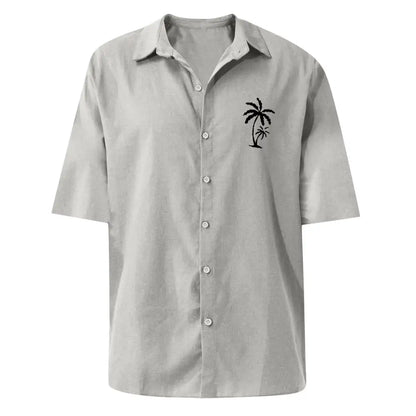 Classic Beach Men Polo Shirt Collar Short Sleeved Work Shirts for Men