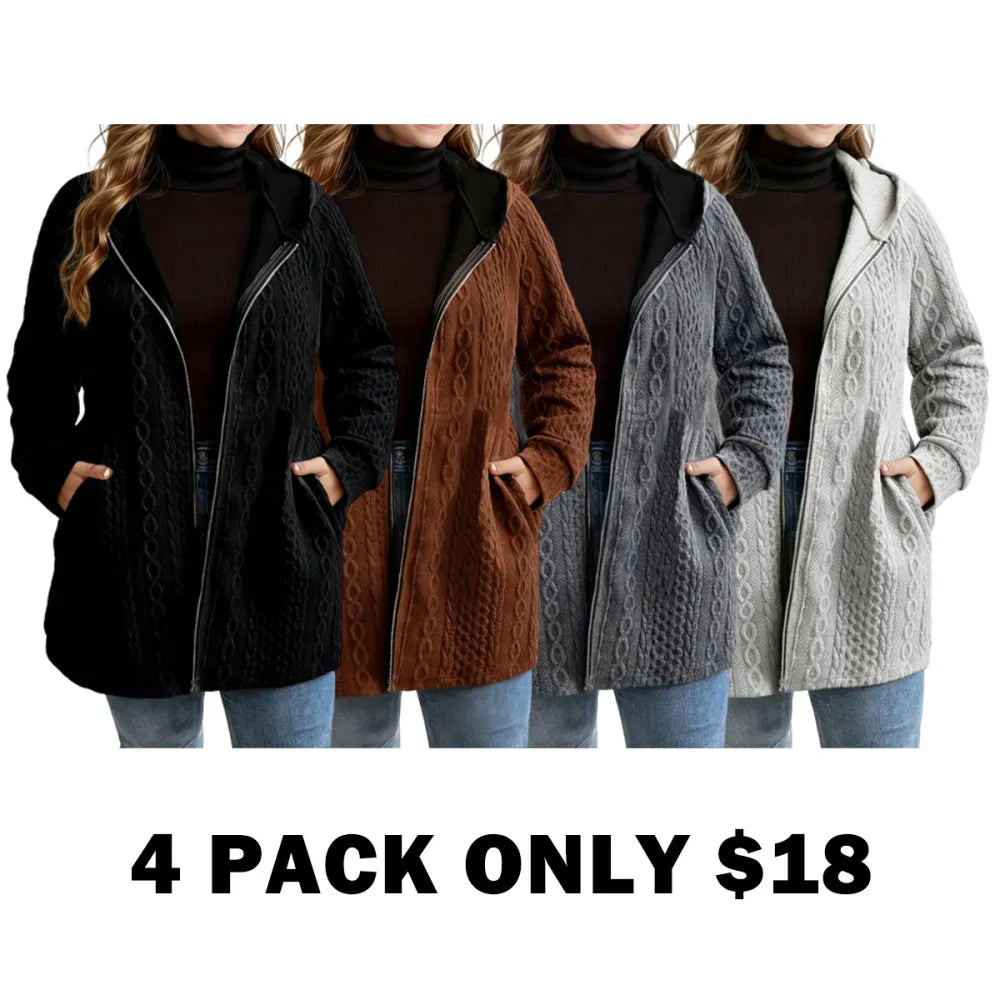 Women's Solid Color Pocket Coat