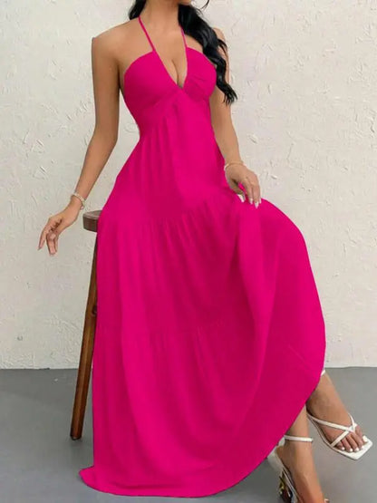 Women's Plain Dress, Summer Clothes Women, Casual Basic Loose Fit Sleeveless Dress for Beach Holiday Vacation