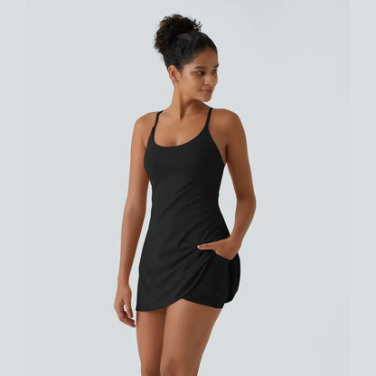 Softlyzero Plush Backless Active Dress-Easy Peezy