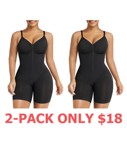 Shapewear for Women Tummy Control Bodysuits Zip-Up Comfort Ultra Stretch Fabric Customizable Fit Breathable Mesh Design Comfortable Fit