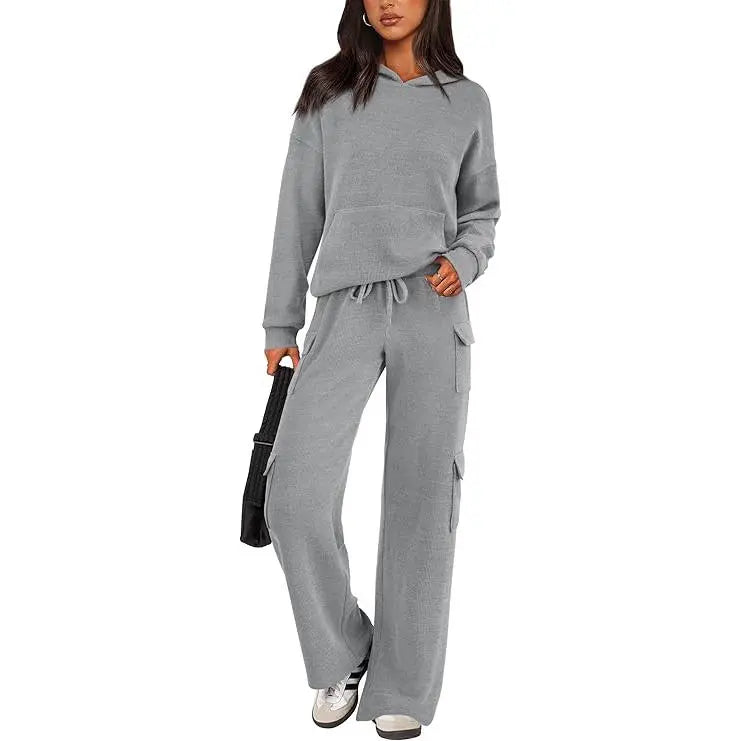 Women's 2 Piece Lounge Sets - Knitted Hoodie