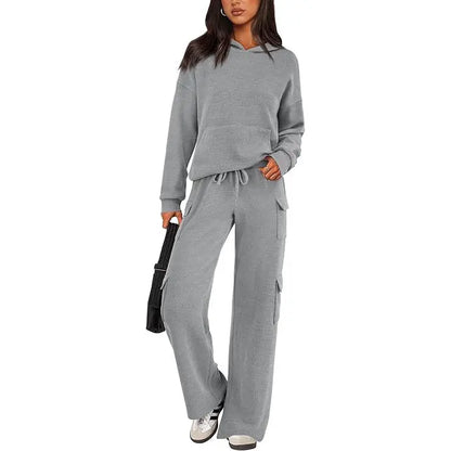 Women's 2 Piece Lounge Sets - Knitted Hoodie