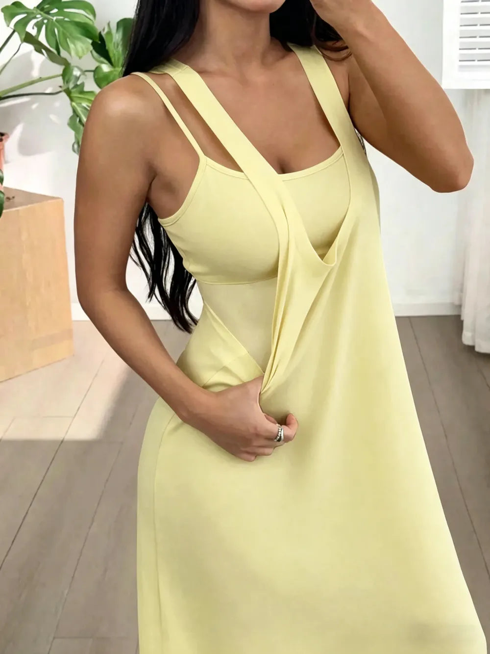Heather Tank Top & Cutout Maxi Dress Set