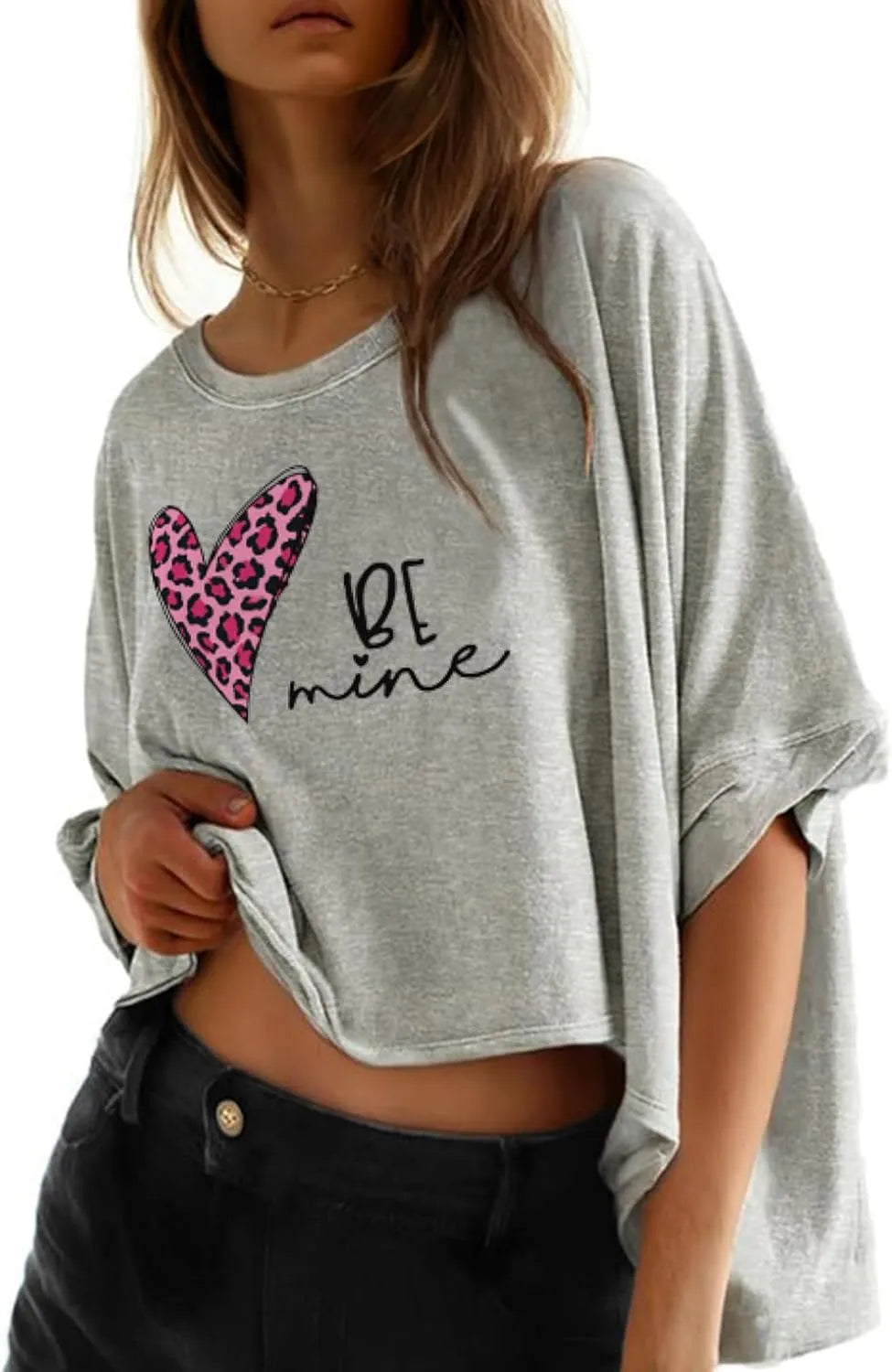 Dokotoo Summer Shirts 2025 Womens Solid T Shirts for Women Loose Oversized Tops Basic Tee