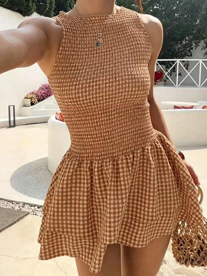 ⏰Hot Sale-Women'S Casual Fashion Sleeveless Short Dress🔥8-Pack - All Colors Included