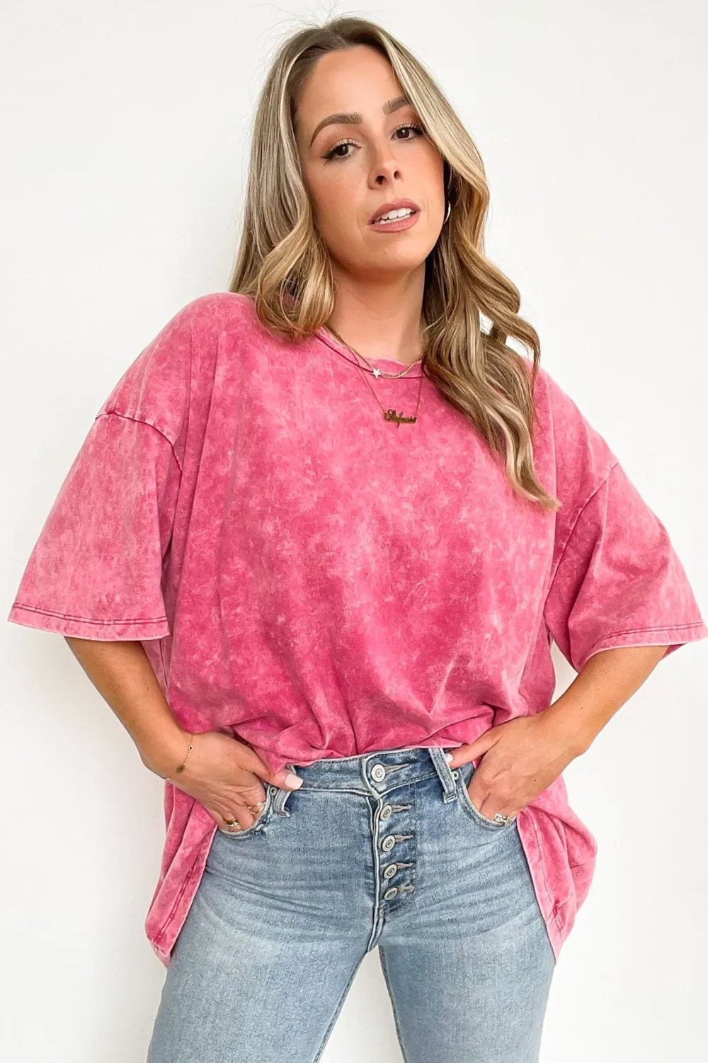 Weekend Awaits Mineral Wash Oversized Top - BACK IN STOCK