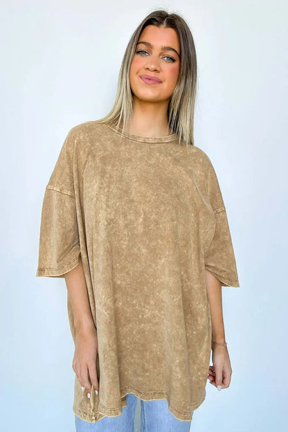 Weekend Awaits Mineral Wash Oversized Top - BACK IN STOCK
