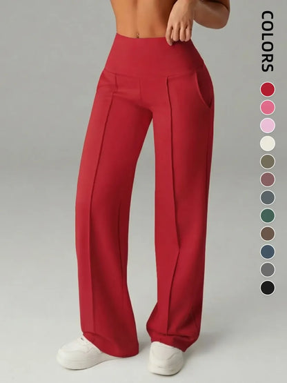 Women's Plain Loose Straight Leg Pants