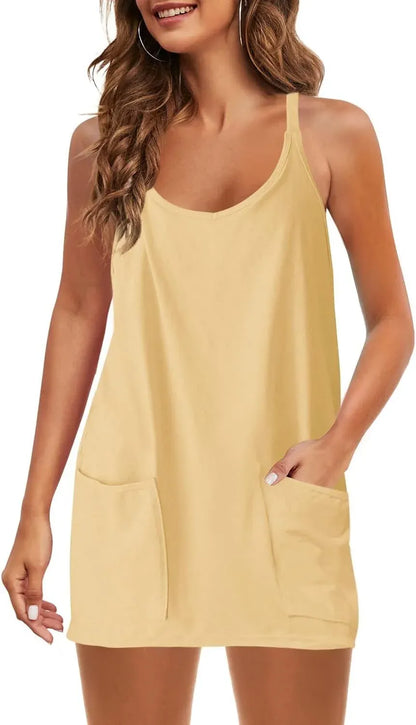 💝Last Day Promotion⚡Women's Womens Athletic Sleeveless Mini Dress