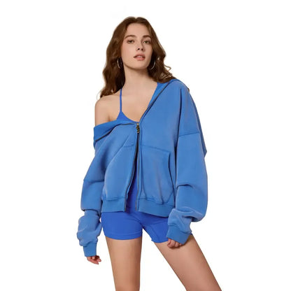 Men´s Hoodies Unisex Oversized Zip-Up Hoodie