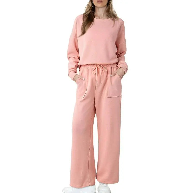 Women's Cotton 2 Piece Outfits Sweatsuit Casual