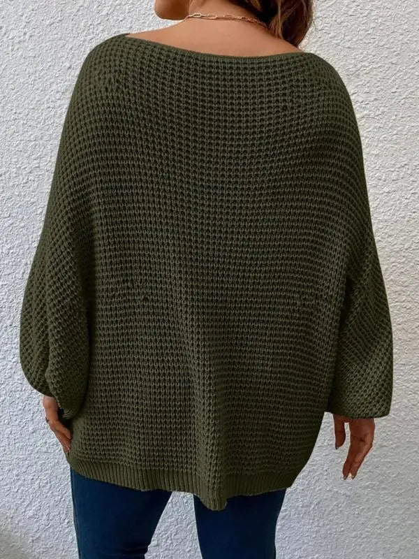 Fall Outfits, Casual Long Sleeve Jumper for Fall, Women's Plus Clothing for Daily Wear