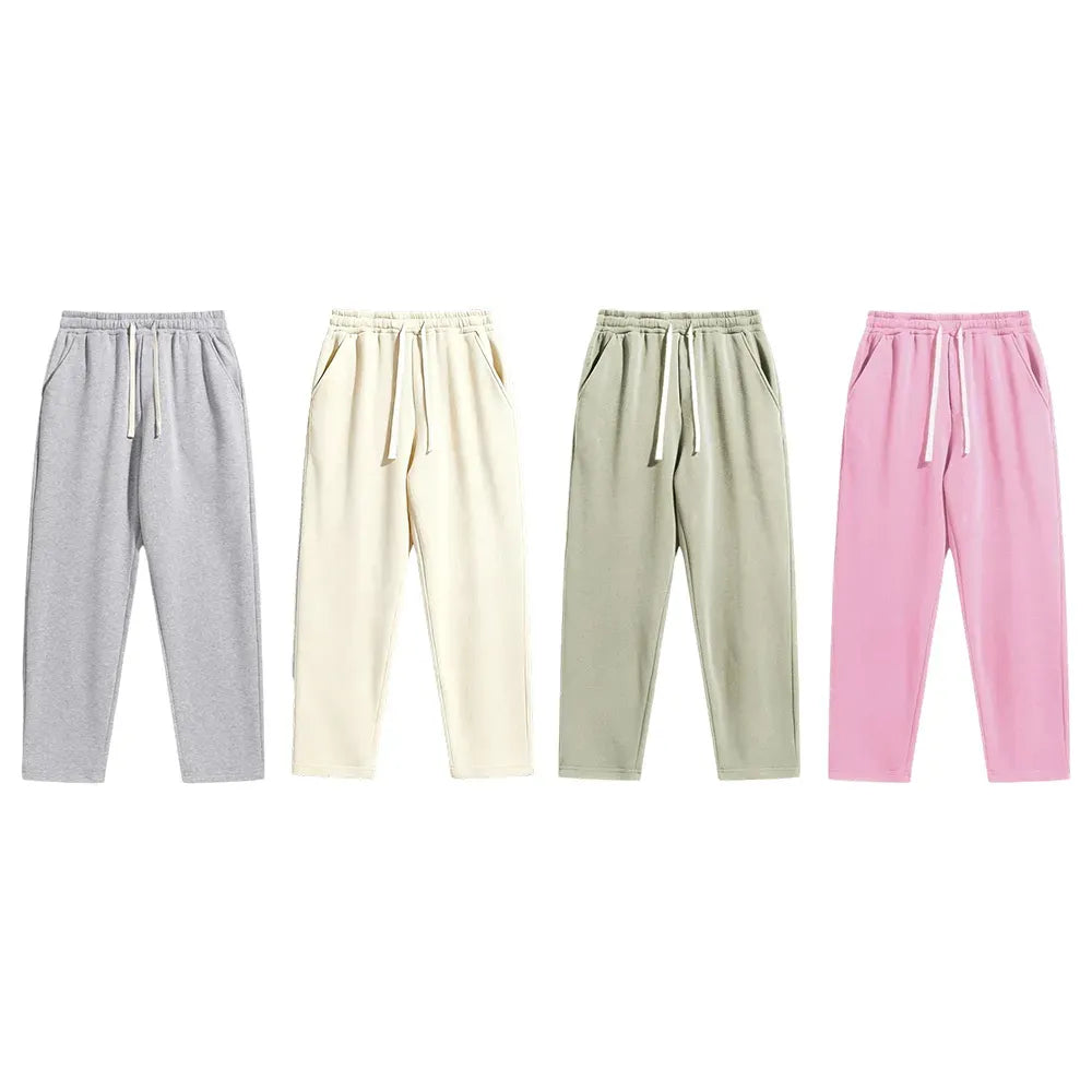 Men's Regular Fit Solid Drawstring Waist Sweatpants