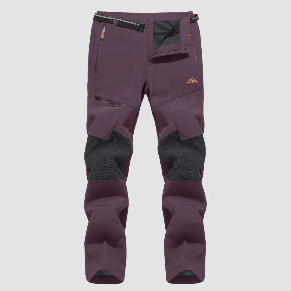 Men's Fleece-Lined Winter Ski Pants – Water-Resistant with 4 Zip Pockets