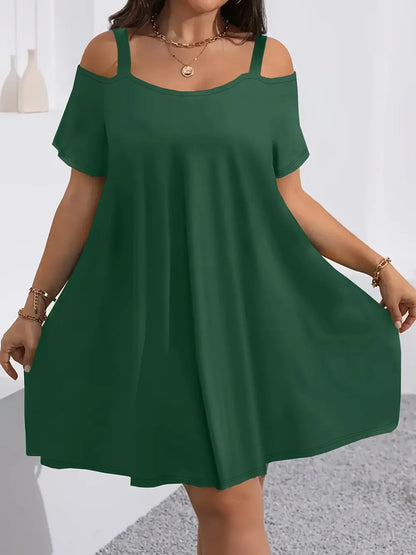 Plus Size Women's Casual Midi Dress