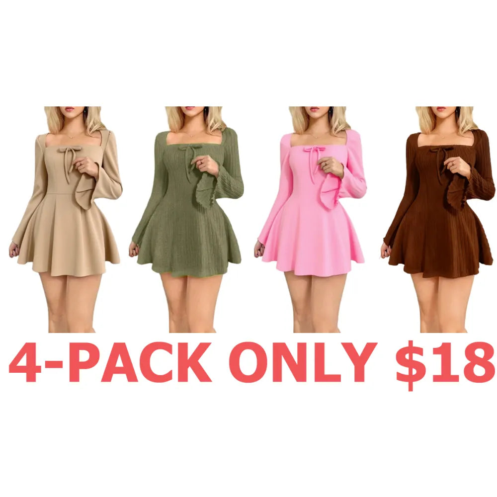 Style Women's Long Sleeve Mini Dress