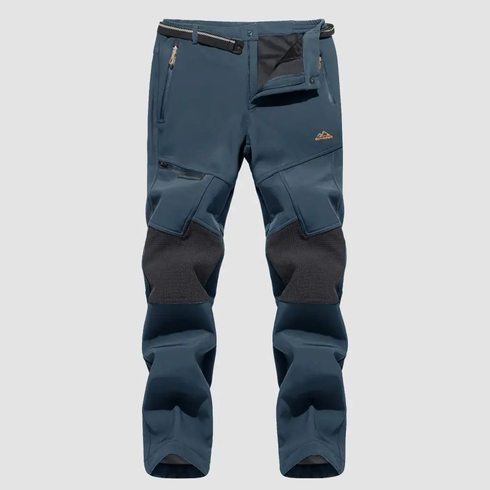 Men's Fleece-Lined Winter Ski Pants – Water-Resistant with 4 Zip Pockets