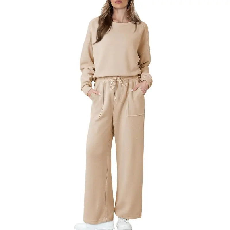 Women's Cotton 2 Piece Outfits Sweatsuit Casual
