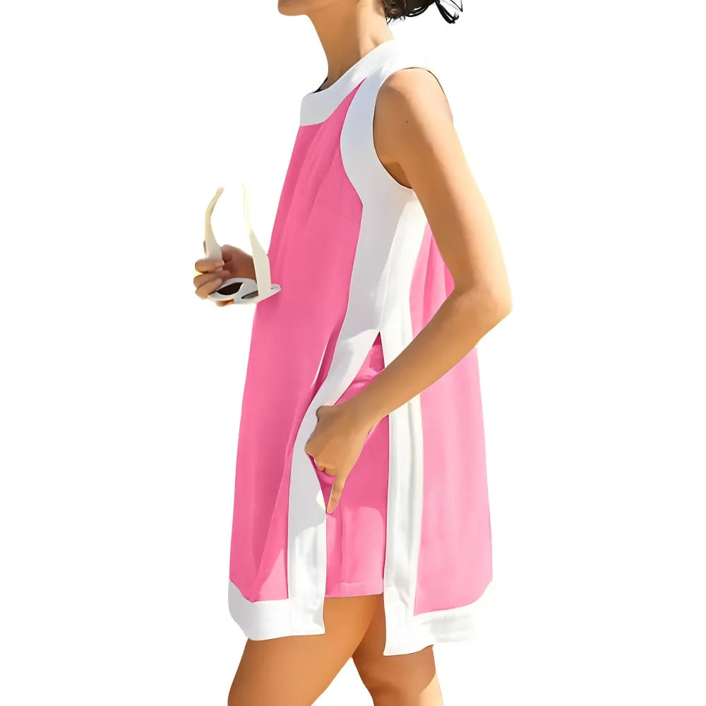 Women's Casual Color Block Two Piece Sets