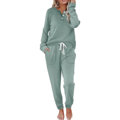 Two Piece Outfits for Women Lounge Sets Button Down Sweatshirt Sweatpants Sweatsuits Set