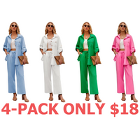 4-Pack ( Light Blue,White,Green,Rose Red)