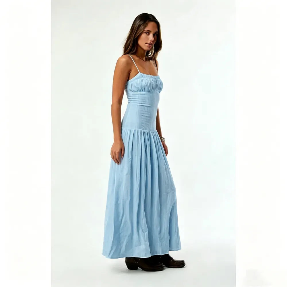 Your Favorite Women's Ava Linen Bustier Maxi Dress