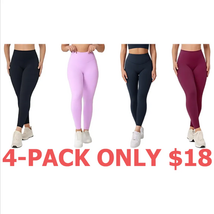 Women's 8-Piece Set High-Waisted Seam Sports Leggings