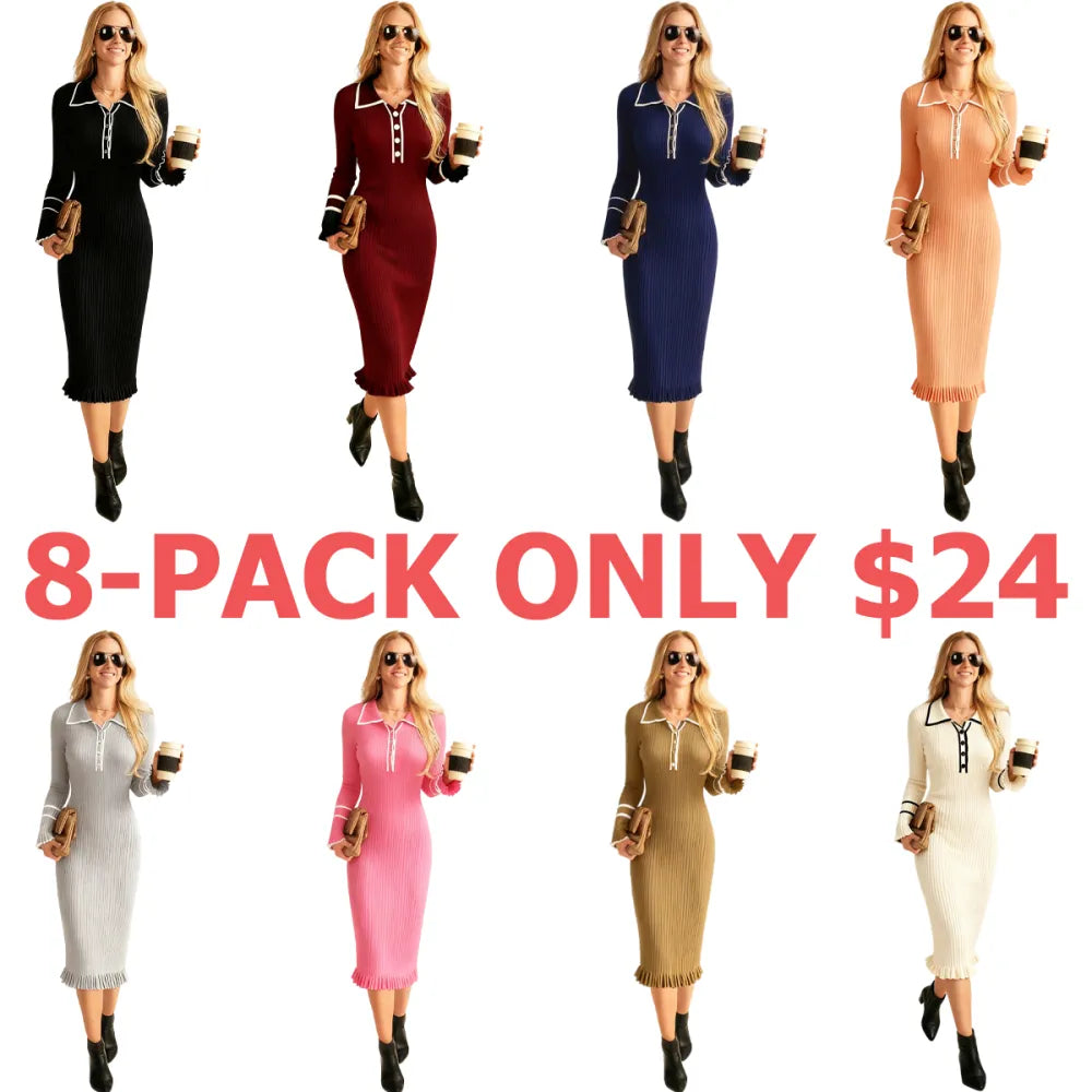 Women's Ribbed Knit Dress