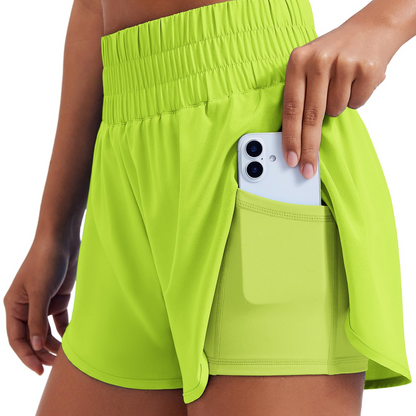 🔥Limited time clearance🔥Anti-exposure sports shorts with built-in inner layer and convenient side pockets