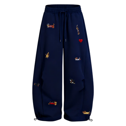 Puppy Loose Fit Tube Sweatpants