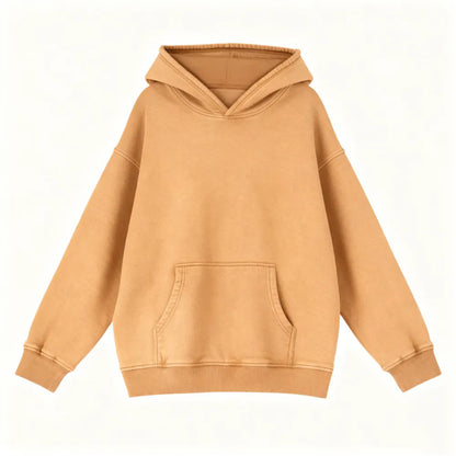 Unisex Casual Oversized Acid Wash Tops Hoodie Pullover