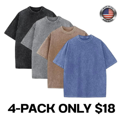 Men's  Acid Wash Cotton T-Shirts