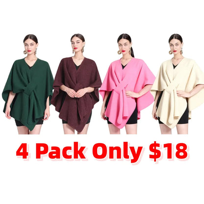 Women's Solid Color Cape Shawl