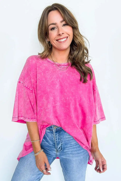 Weekend Awaits Mineral Wash Oversized Top - BACK IN STOCK
