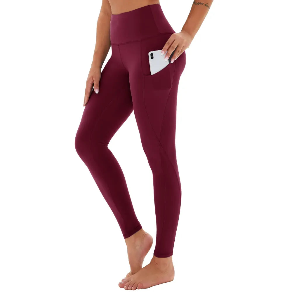 Women's High Waisted Tummy Control 4/8 Pack Leggings with Pockets