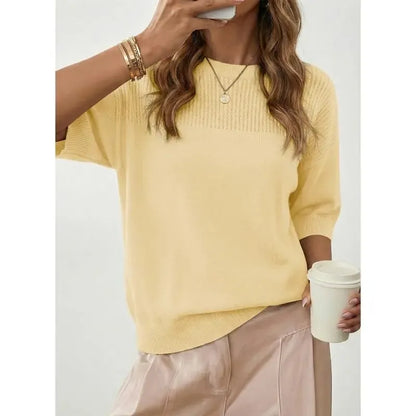 Women‘s Half Sleeve Casual Oversized Trendy Sweaters