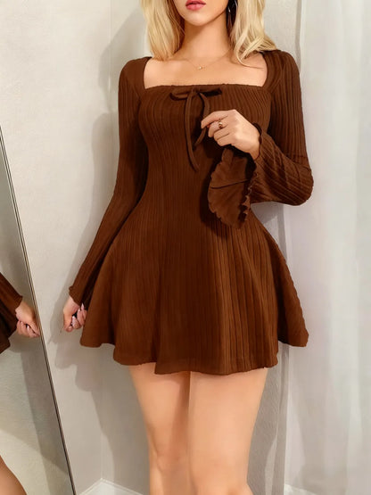 Style Women's Long Sleeve Mini Dress